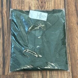 Boys Brand New Old Navy Green Long Sleeve Henley Shirt